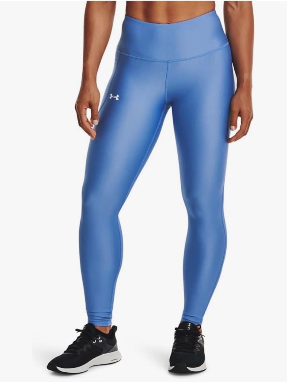 NWT Under Armour HeatGear Compression Leggings Blue High Rise Full Length Size S
